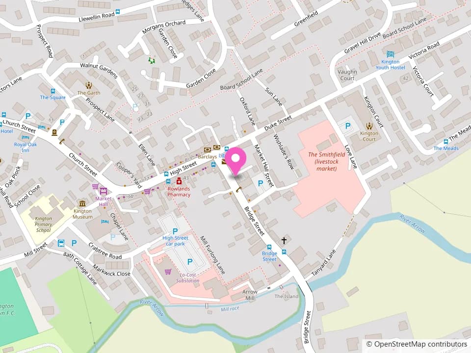 Map showing 61 Bridge Street, Kington, HR5 3DJ, United Kingdom